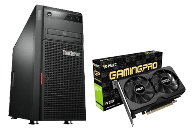 Lenovo Геймърски компютър ThinkServer TS430 + GeForce GTX 1650 4GB